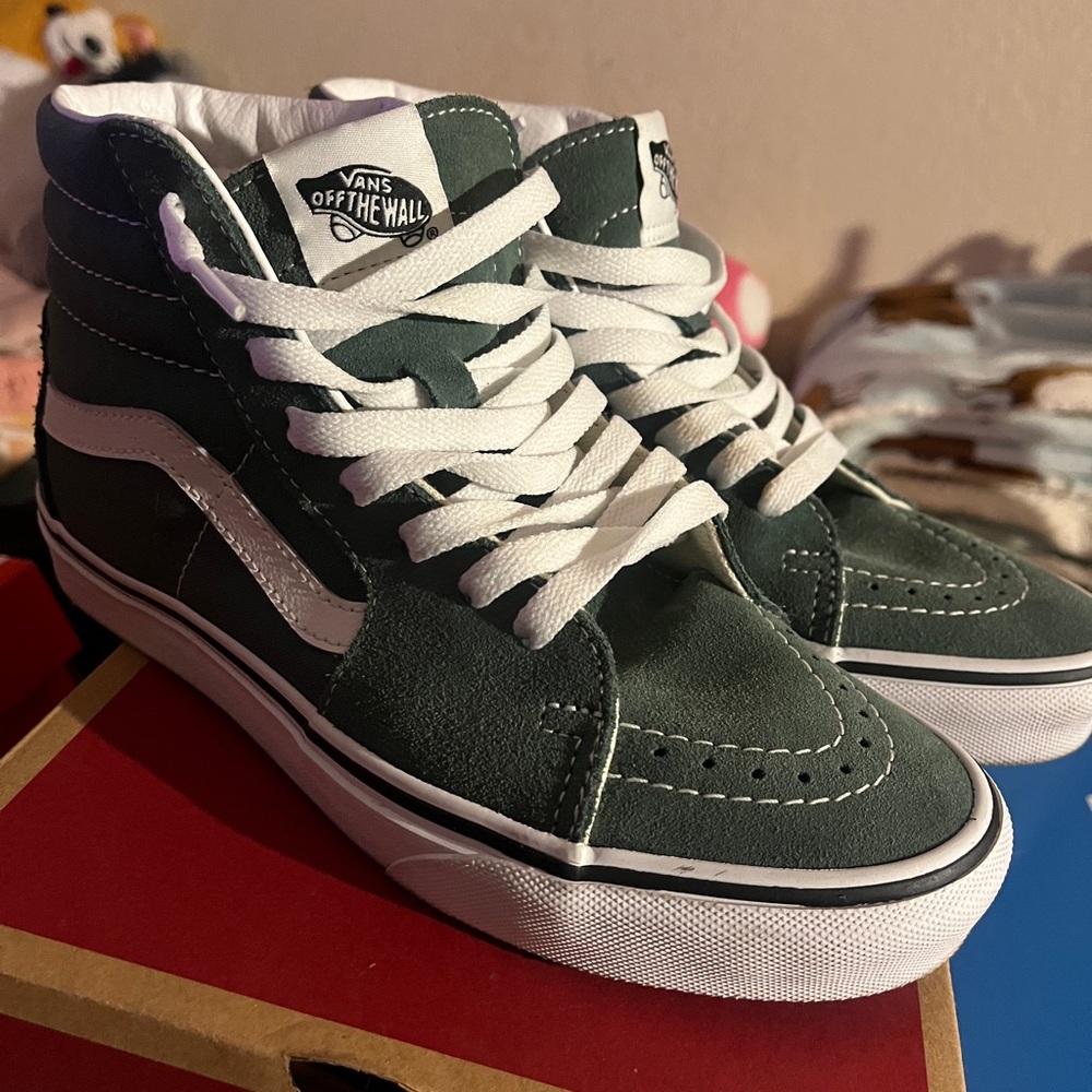 Vans high top sk8-hi duck green